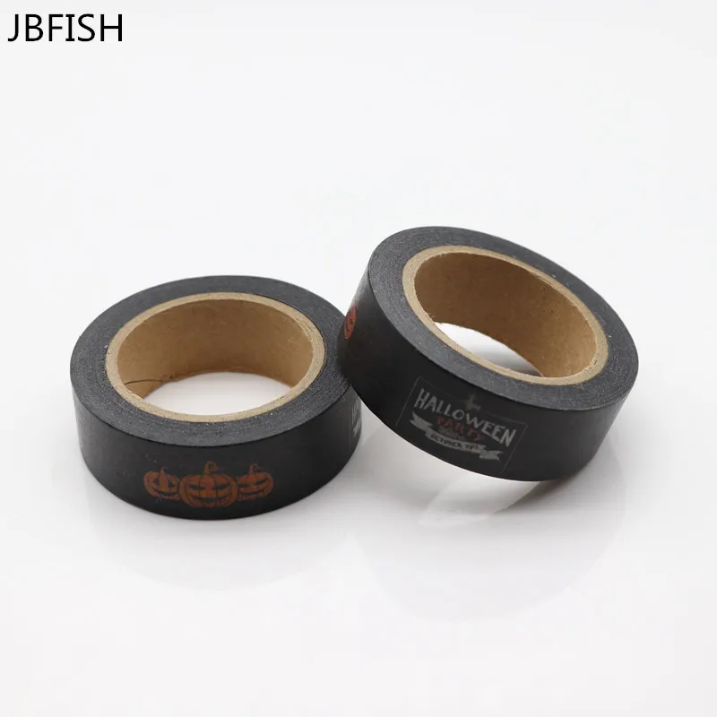 JBFISH 1 5 см * 100 Шелковая васи лента для Хэллоуина рукоделие изоляционная