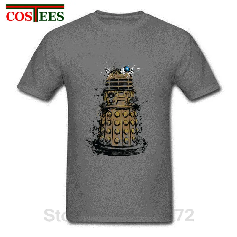 Летняя мода Забавный Доктор Кто мужские футболки короткий рукав Daleks Exterminate Доктор Кто футболки мужские футболки Прямая