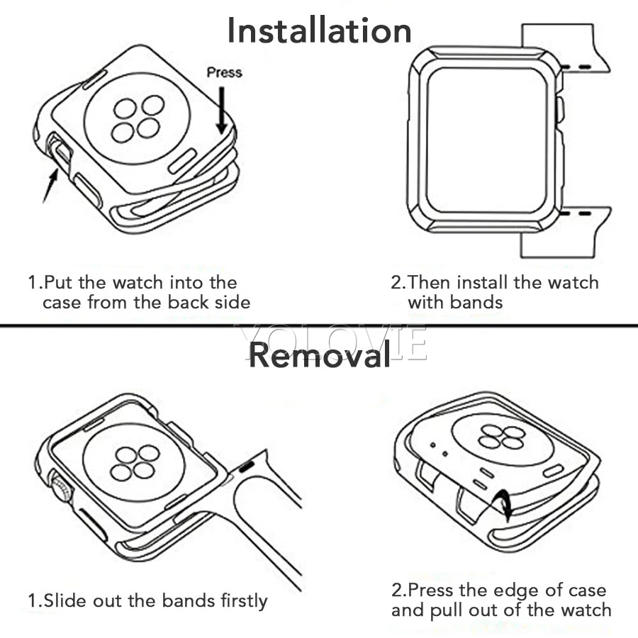 Цветной ТПУ чехол для часов 38 мм 42 мм для Apple Watch силиконовый бампер чехол Полный защитный для 40 мм 44 мм iWatch серии 4 3 2 1