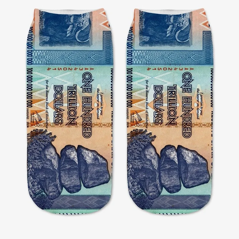 Носки с принтом бега цыпленка доллар деньги наличные|socks print|socks socksocks dollar |