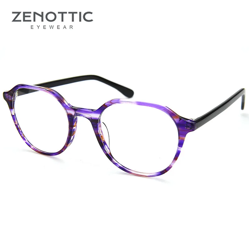 ZENOTTIC ретро круглые оправы для очков, женские оптические очки для близорукости по рецепту, прозрачные оправы для очков для дальнозоркости