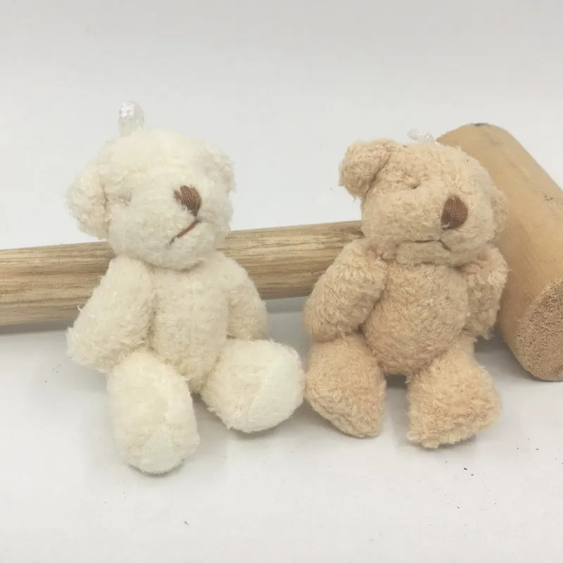 Cute Small Joint Teddy Bears Plush Toys Mini Stuffed Jointed Bear Ted Dolls DIY Bouquet Wedding Party Decor 6cm 50pcs/lot | Игрушки и