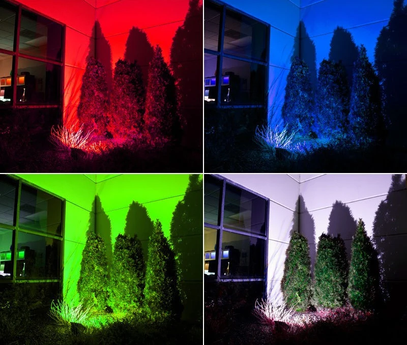 Цветная(RGB) Светодиодный прожектор светильник s 10 Вт светодиодный внешний Точечный светильник IP65 открытый светильник отражатель Точечный светильник дистанционного Управление Eu/Au/штепсельная вилка британского стандарта лампы