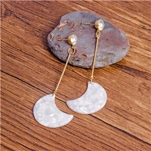22 Donarsei Fashion ZA Crescent Leopard Acrylic Earrings For Women Boho Acetate C U Shape Drop Dangle Earrings Statement Jewelry - Окраска металла: 22