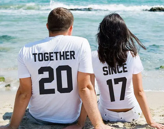 

Together since shirts couple shirts couple tees fashion tumblr t shirt anniversary gift wedding couple T-shirt tees