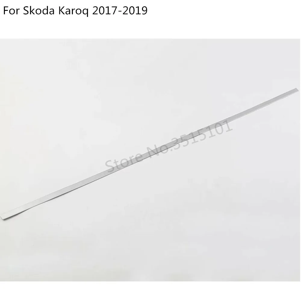 Автостайлинг багажник крышка из нержавеющей стали задняя дверь отделка задних фонарей палка 1 шт.(есть слово) для Skoda Karoq