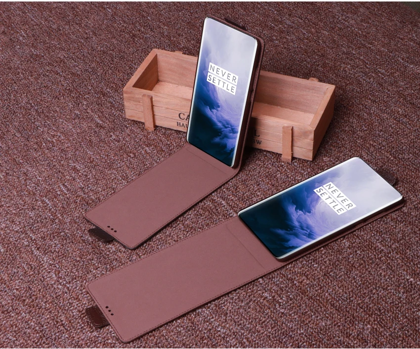 RYKKZ чехол из натуральной кожи с откидной крышкой вверх и вниз Крышка для Oneplus 7 Pro