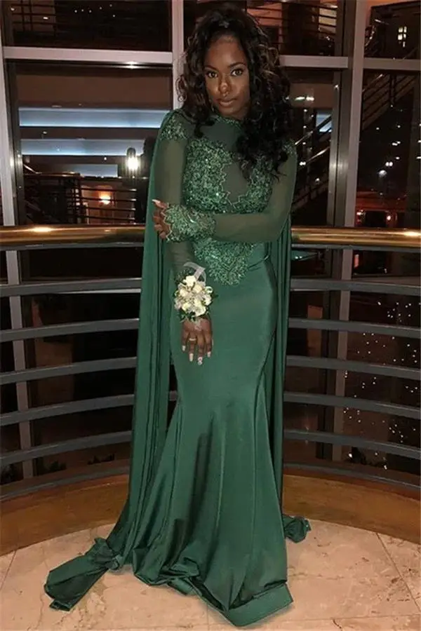 Vestido de gala изумрудно зеленый платье для выпускного с подолом в виде русалочьего