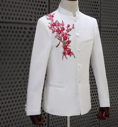Mariage/китайский костюм-туника мужские свадебные костюмы для мужчин блейзер