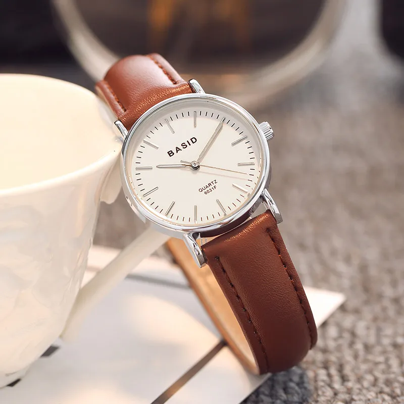 2017 брендовые парные часы BASID для влюбленных пара кварцевых наручных часов модные