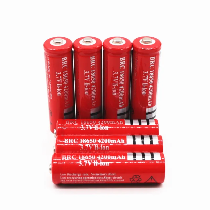 Новинка 3,7 V 18650 батареи 4200mAh литий-ионная аккумуляторная батарея для фонарика+ ЕС зарядное устройство