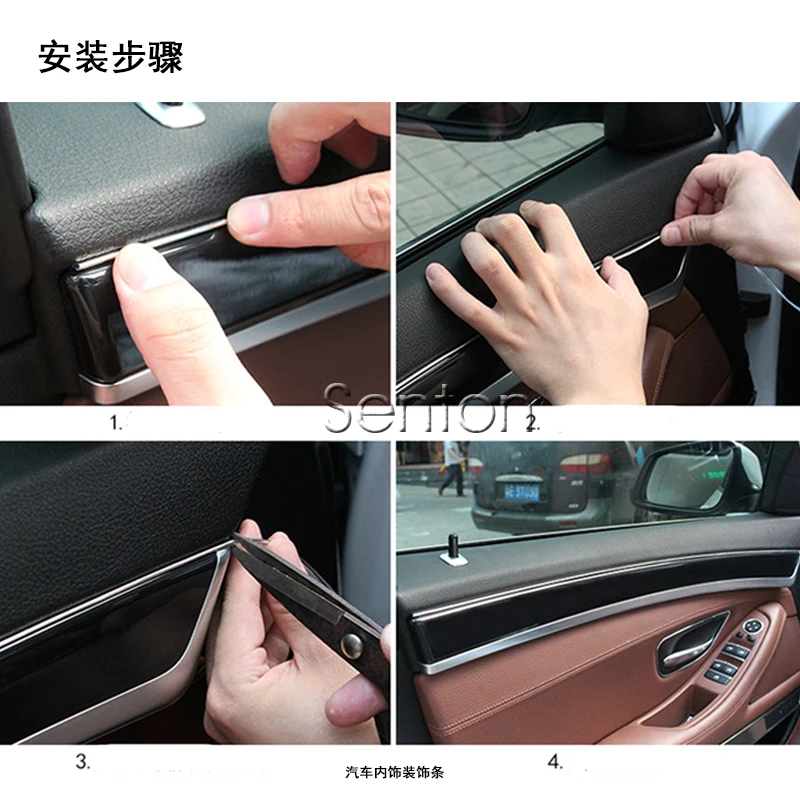 Украшение салона автомобиля 5 м Стайлинг для Skoda Octavia Audi A4 B6 Peugeot 206 VW Mazda 3 Mercedes Opel Astra
