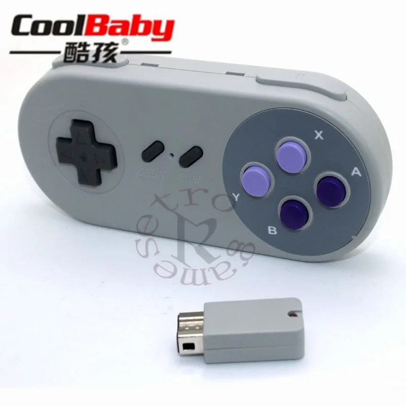 2 шт./лот беспроводной контроллер для Super Nes Mnini Classic Edition фиолетовая кнопка 4G