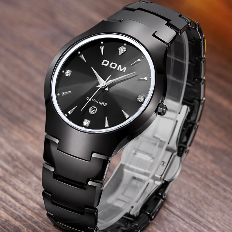 2017 DOM сапфировое стекло царапинам носить случайный водонепроницаемые Часы
