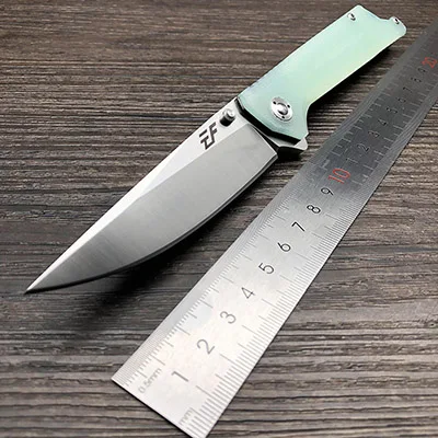 Светло-зеленый ZZSQ EF35 EDC инструмент карманный тактический складной нож D2 лезвие шарикоподшипник+ G10 Ручка Открытый Охота Кемпинг фрукты нож - Цвет: Светло-зеленый