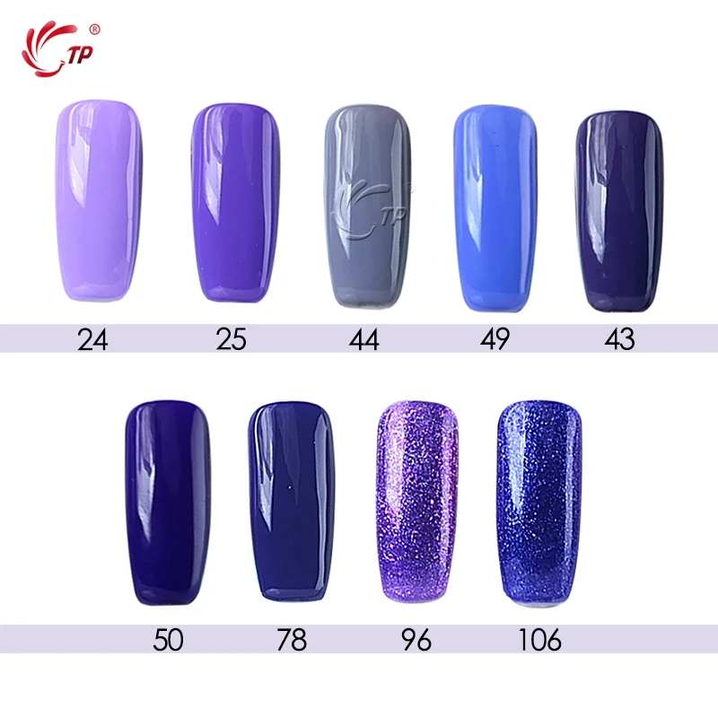 TP 8 мл фиолетовый флэш Цвет УФ-гель для дизайна ногтей лак 3D замочить от маникюра