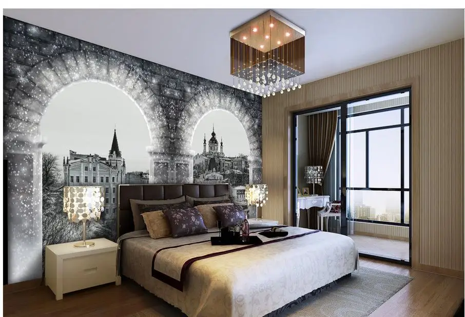 Домашнее украшение в европейском стиле арки за пределами древнего здания Парижа