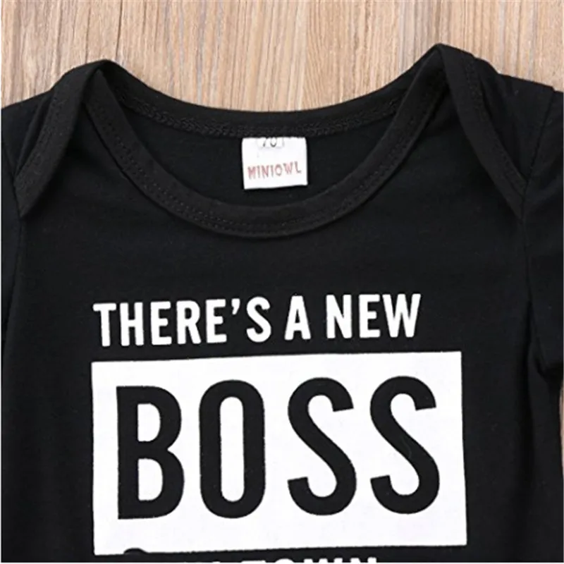 Детский хлопковый черный комбинезон для маленьких мальчиков и девочек боди