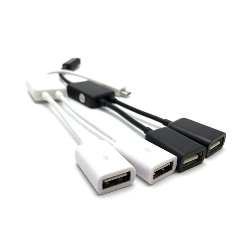Micro USB хост кабель штекер 2x Тип двойной Женский OTG адаптер конвертер концентратор