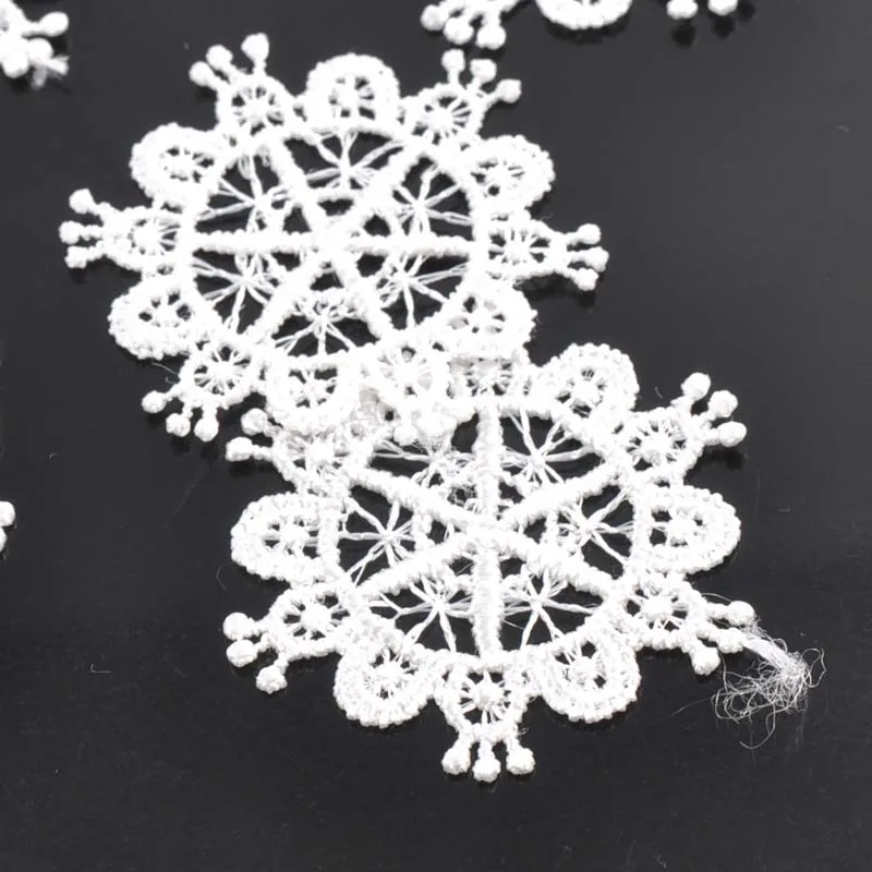 Круглая Цветочная Кружевная аппликация 30 шт./лот сетчатая отделка для одежды