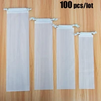 100 pcslot eva frosted transparent storage bag travel waterproof rope sack gift packing bag