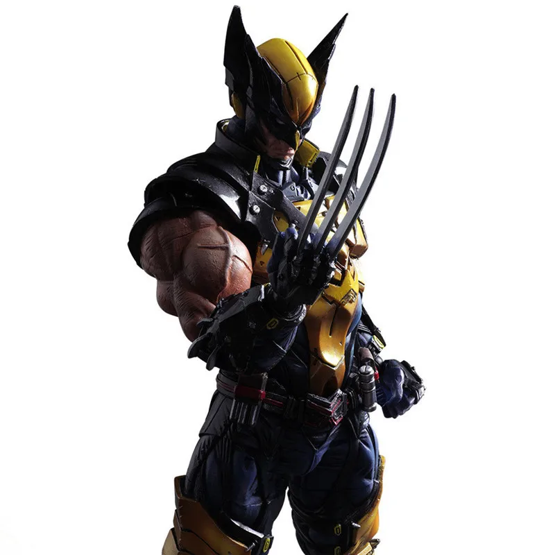 Горячая Распродажа Play arts Kai X MEN Росомаха фигурка ПВХ 26 см 10 23 &quotаниме игрушка