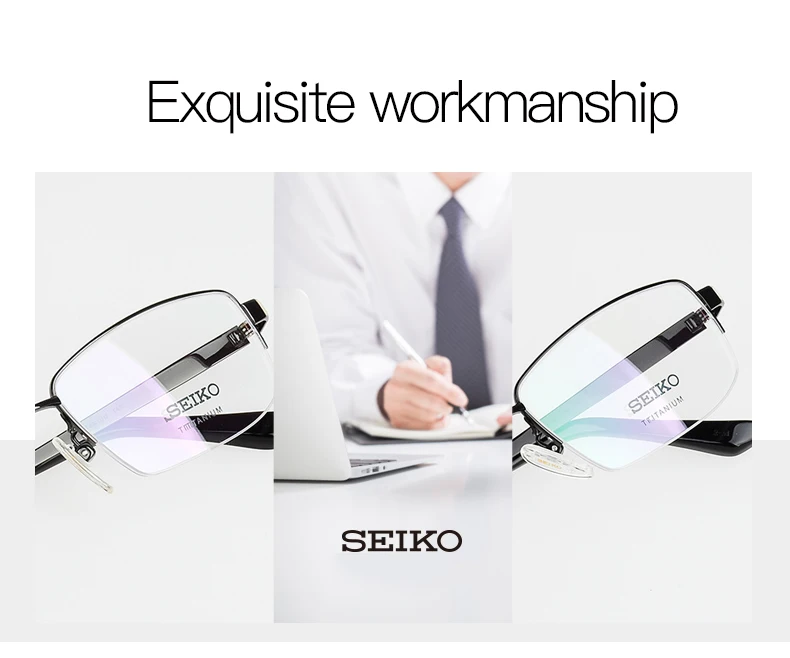 SEIKO титановое стекло es оправа для мужчин Близорукость глаз Стекло по рецепту очки для света оптические оправы очки HC1003