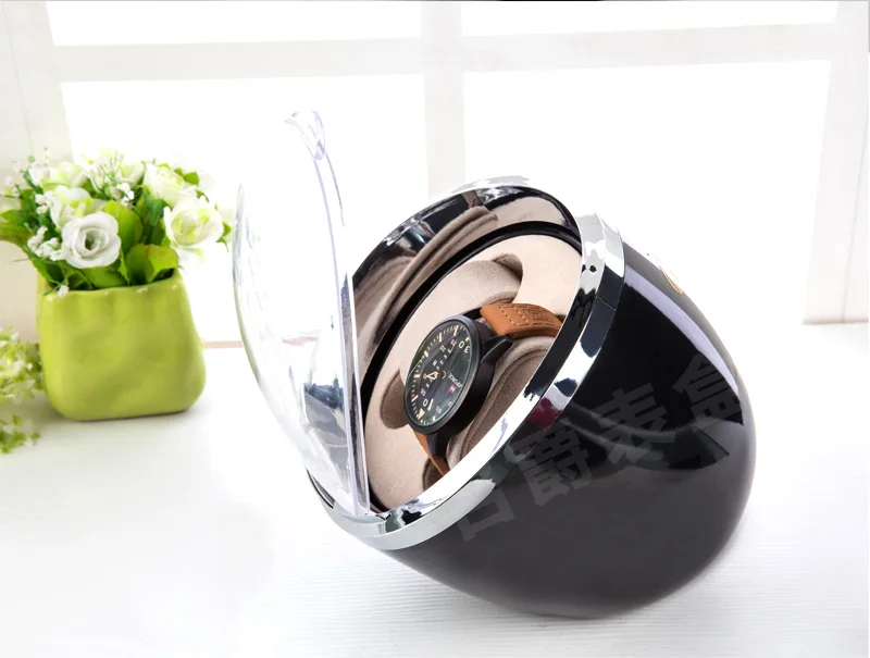 black white inner Роскошные двойные часы виндер механических часов для автоматического намотки часов Многофункциональный 4 режима доступная коробка для намотки часов - Цвет: black white inner