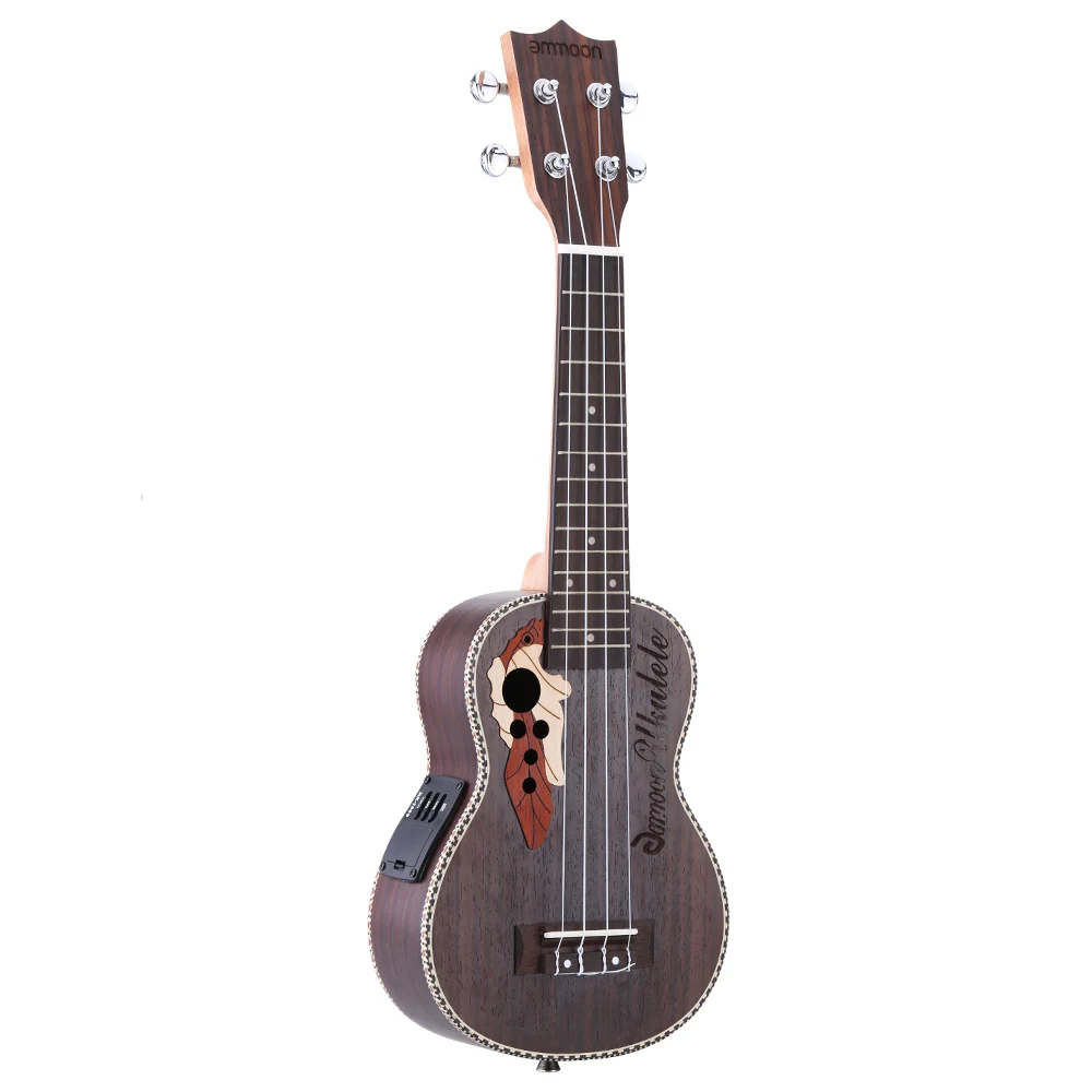 Ammoon высокое качество ель Ukelele 2" Акустическая укулеле Уке 15 Лада 4 струны музыкальный инструмент со встроенным EQ звукоснимателем