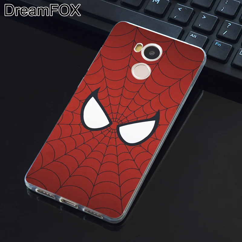 DREAMFOX L442 супер герой Человек-паук Мягкий ТПУ силиконовый чехол для Xiaomi Redmi Note 3 4 4X5 5A