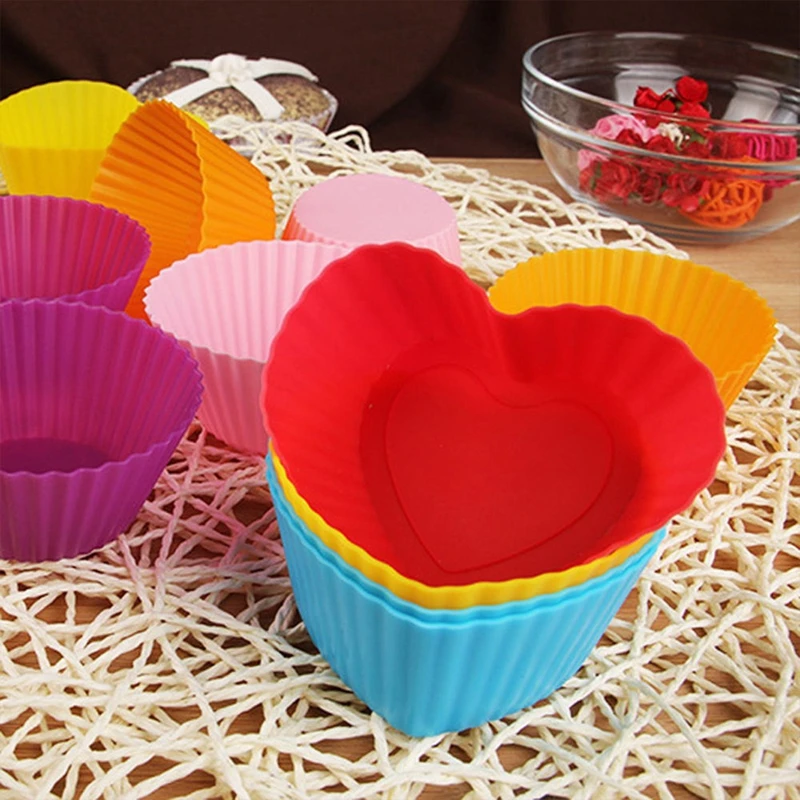 Силиконовые формы сердца мыло в виде кекса Силиконовая Форма для печенья