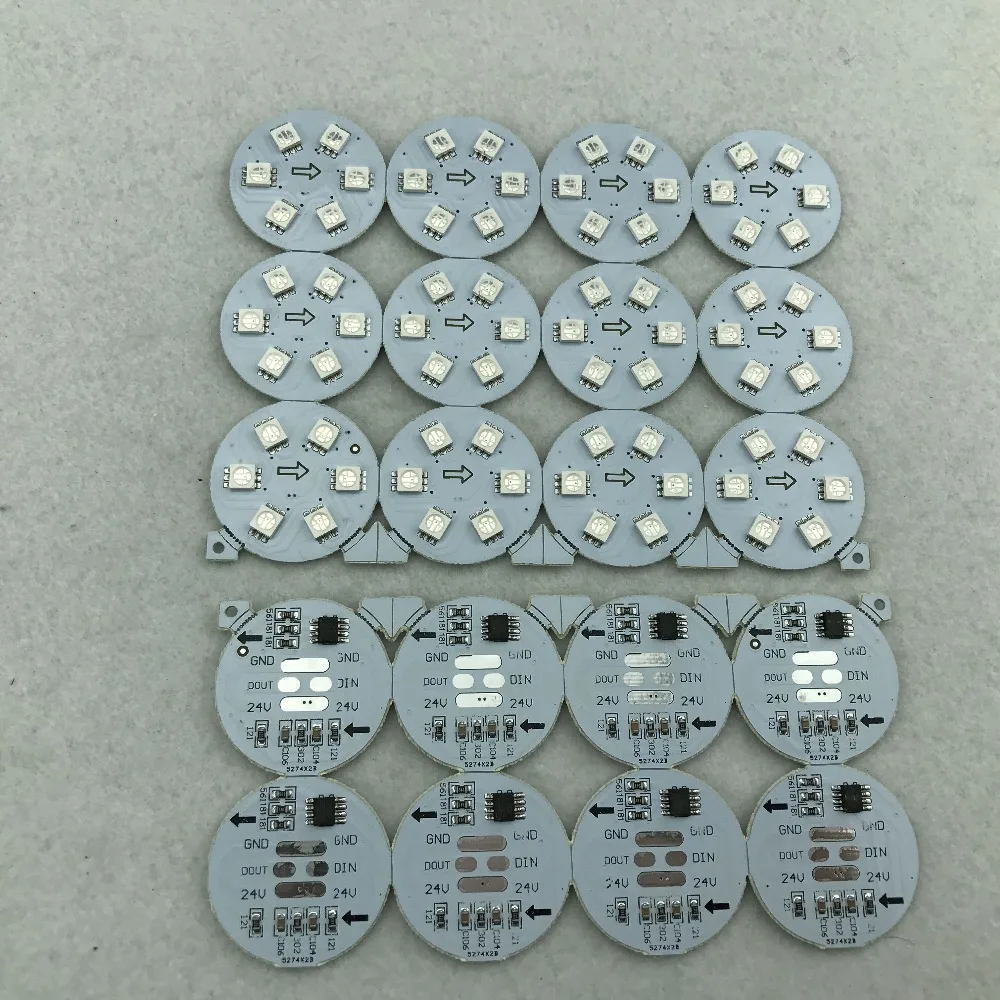 DC24V UCS2903 5050 адресуемых пикселей PCBA 6 шт SMD RGB LED Размер: 35 мм диаметр 1 44 Вт|led display alarm
