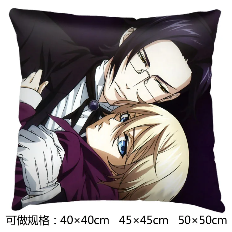 22 40x40 см из хлопка и полиэстера Подушка с принтом W-Ciel& Sebastian из аниме Черный Дворецкий Косплей подарочные аксессуары(наволочка и внутренняя - Цвет: 22