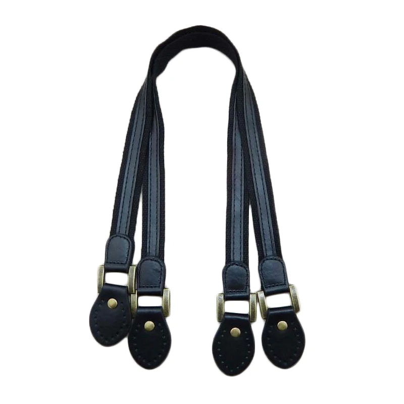 

2pcs Leather Bag Handles Leather Fabric Shoulder Bag Strap Handbag Belt Durable Handle for Girls Handbag Accessories 60cm Black