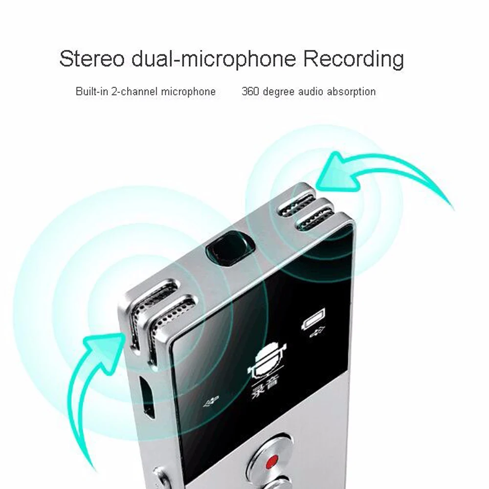 Миниатюрный цифровой диктофон с флеш-памятью 8 Гб MP3 музыкальный плеер запись