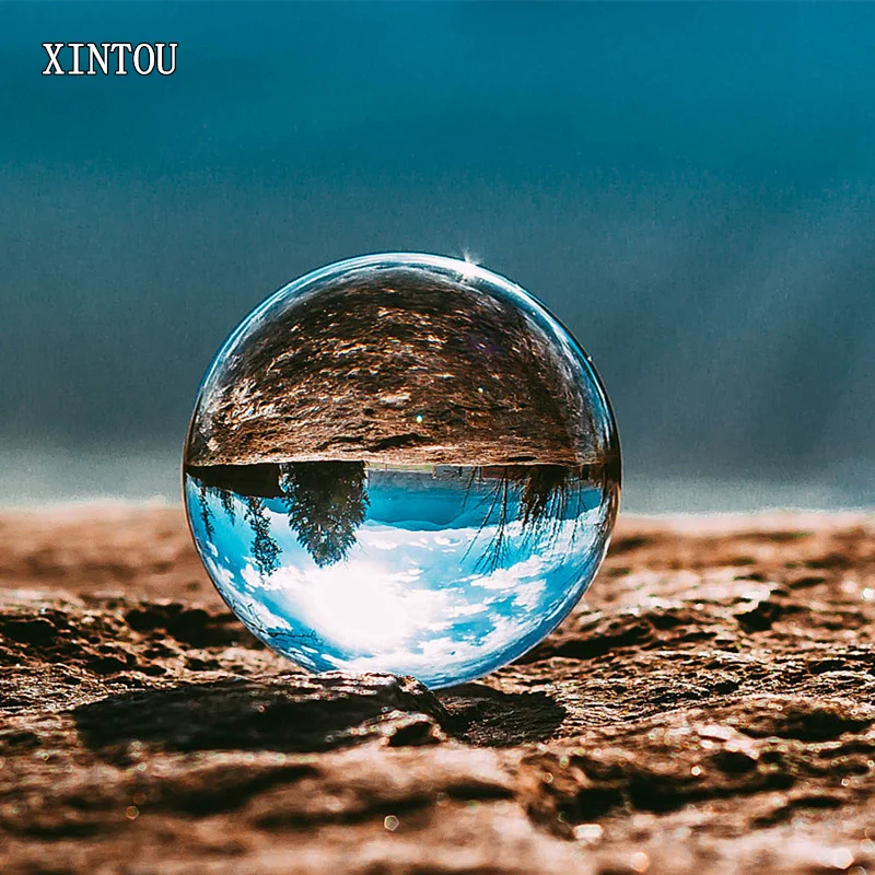 Фотография хрустальный шар 80 мм стеклянные мраморы Сферический волшебное