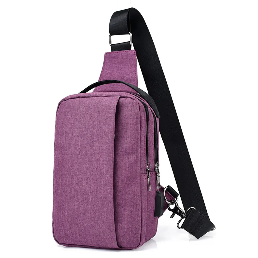 2018 Baellerry зарядка через usb Crossbody Груди Мешок Один плечевой ремень груди Слинг