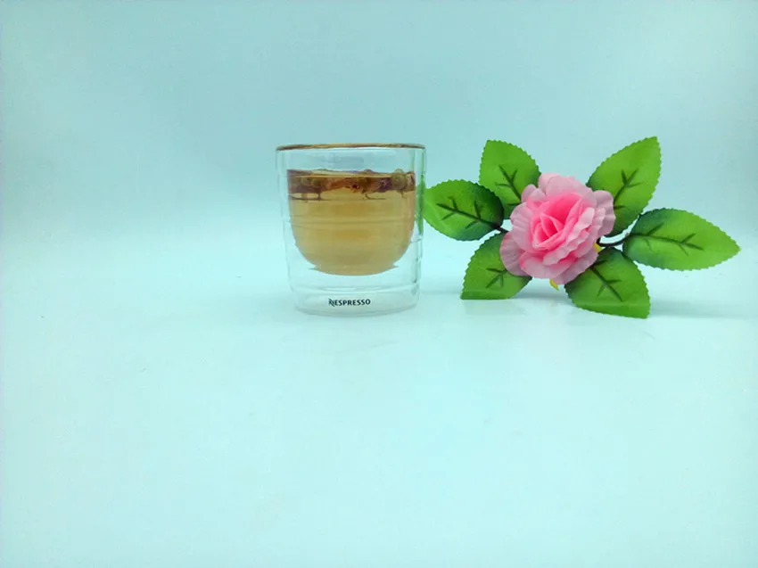 Caneca ручная дутая Двойная Стенка сывороточный протеин canecas N эспрессо Кофейная кружка эспрессо Кофейная чашка термальное стекло 80 мл