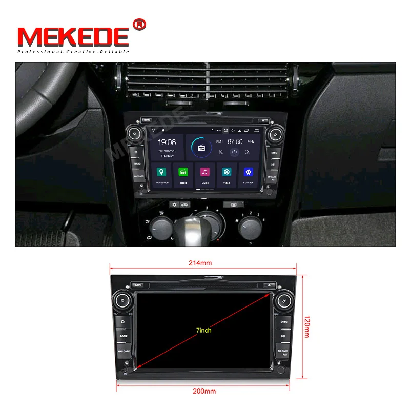 MEKEDE ips DSP 2 Din автомобильный радиоприемник Android 9,0 автомобильный dvd-плеер для Opel Corsa Vectra C D Meriva Vivaro Tigra навигационный GPS радиоприемник 16G карта