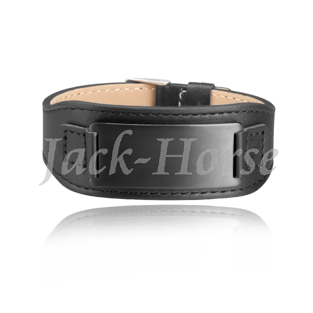 Мужской кожаный браслет из нержавеющей стали|leather bracelet|mens leather cuff braceletleather bracelets |