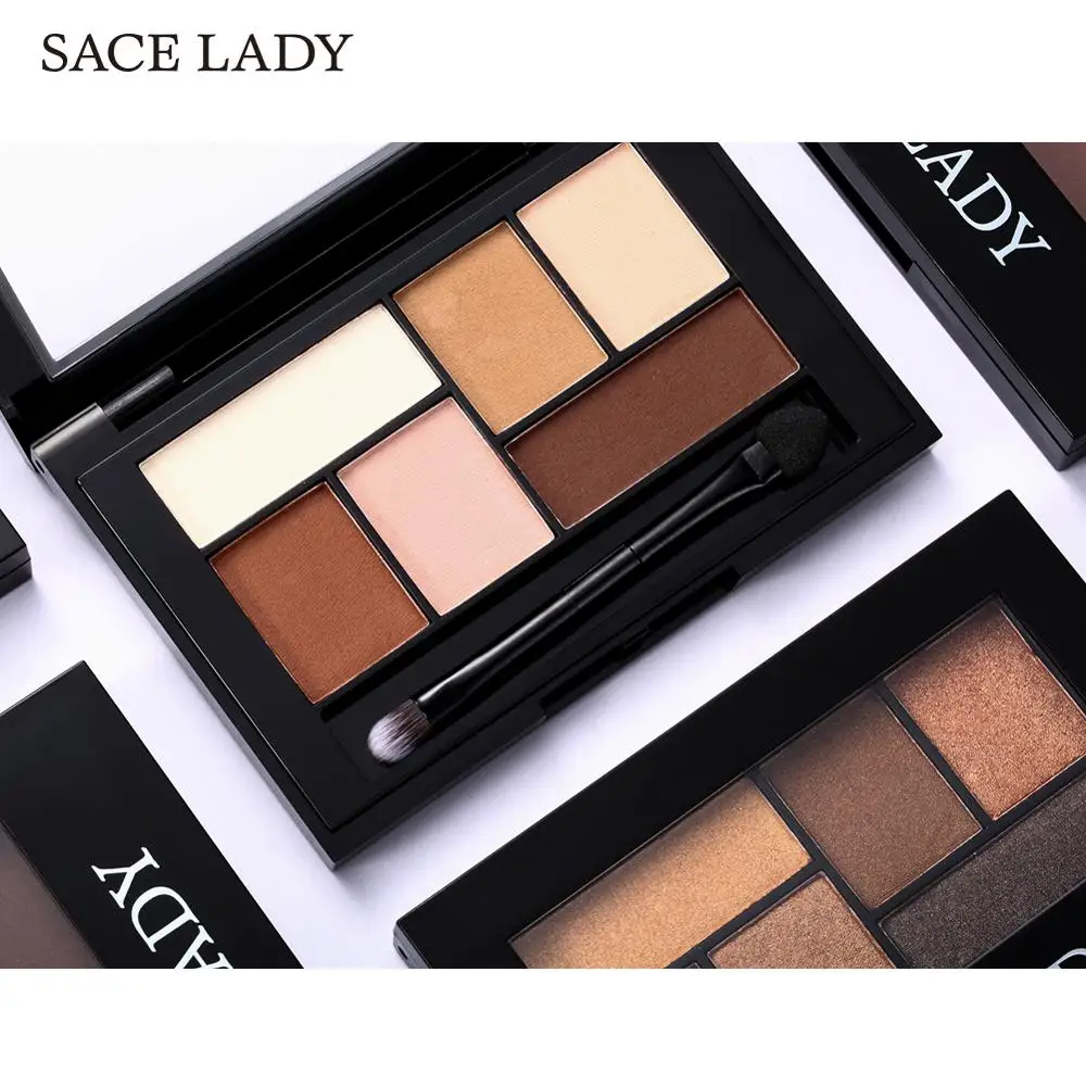 SACE LADY, Обнаженная палитра теней для век, водостойкий пигмент, набор косметики, мерцающий матовый, 6 цветов, палитра теней для век, набор для макияжа с блестками