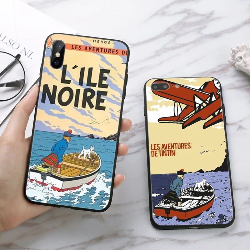 Разноцветный силиконовый чехол Adventures of Tintin для iPhone 5 SE 5S 6 6S Plus 7 8 11 Pro X XS Max XR |