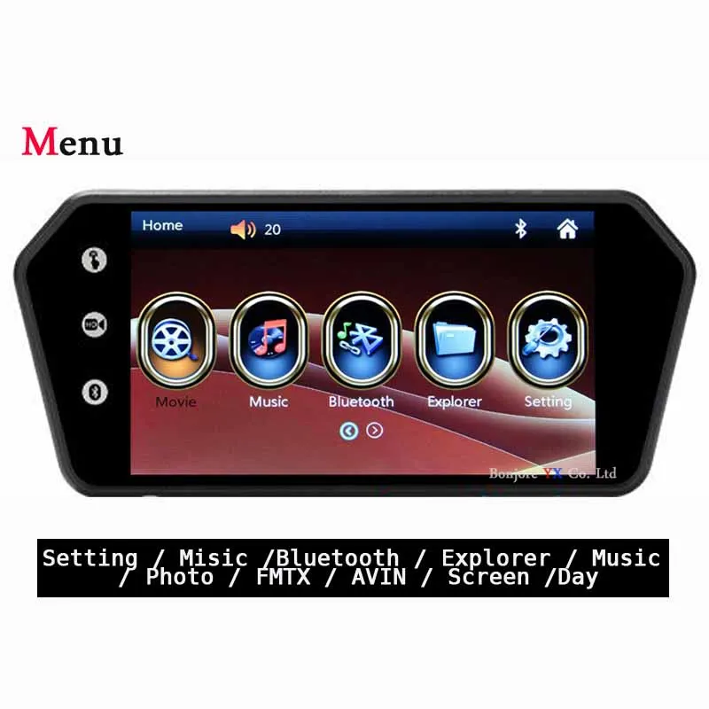 Беспроводной приемопередатчик для автомобиля с сенсорным экраном 1024P MP5 Bluetooth USB FM