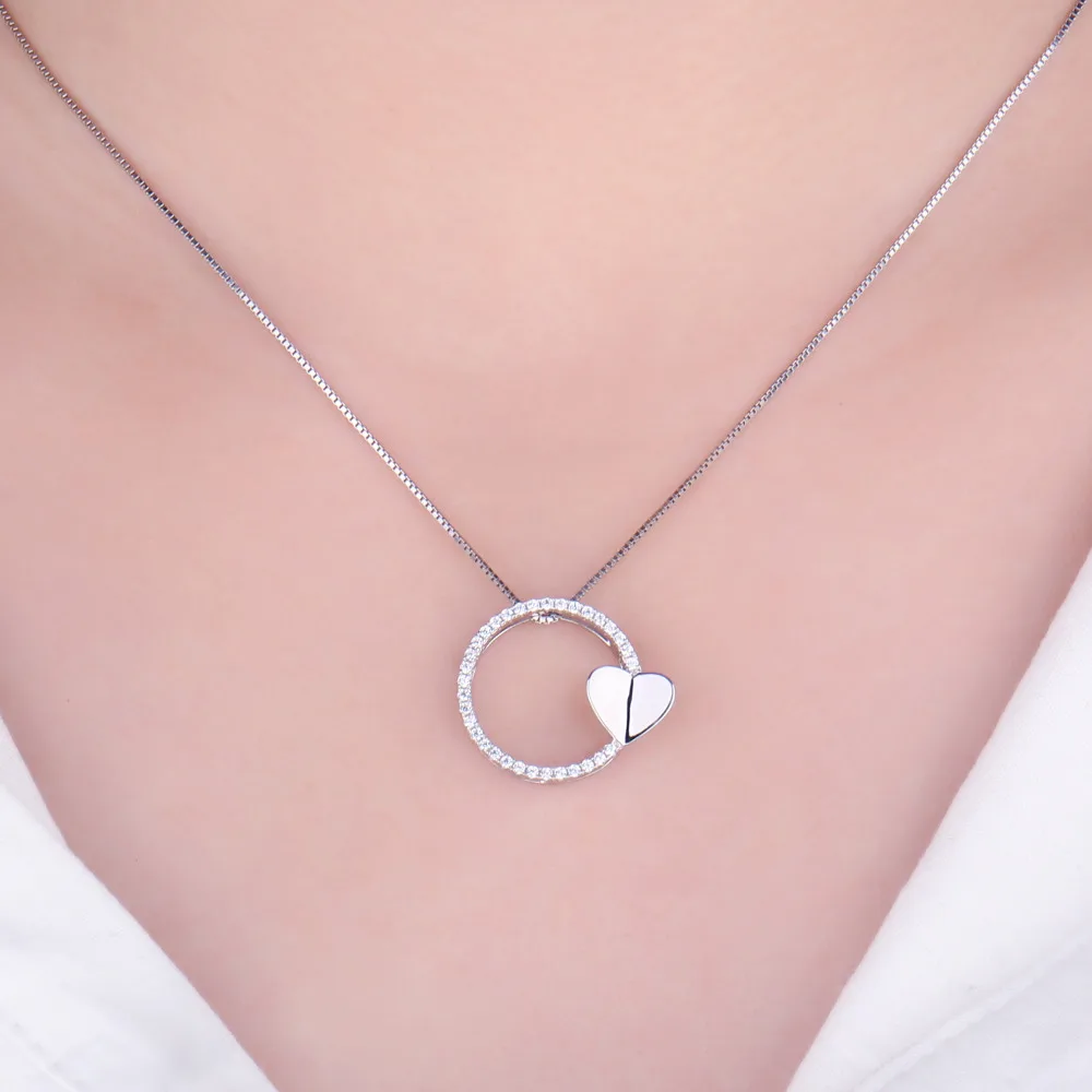 JewelryPalace Forever Love 0.3ct кубического циркония кулон сердце 100% 925 пробы silve модные
