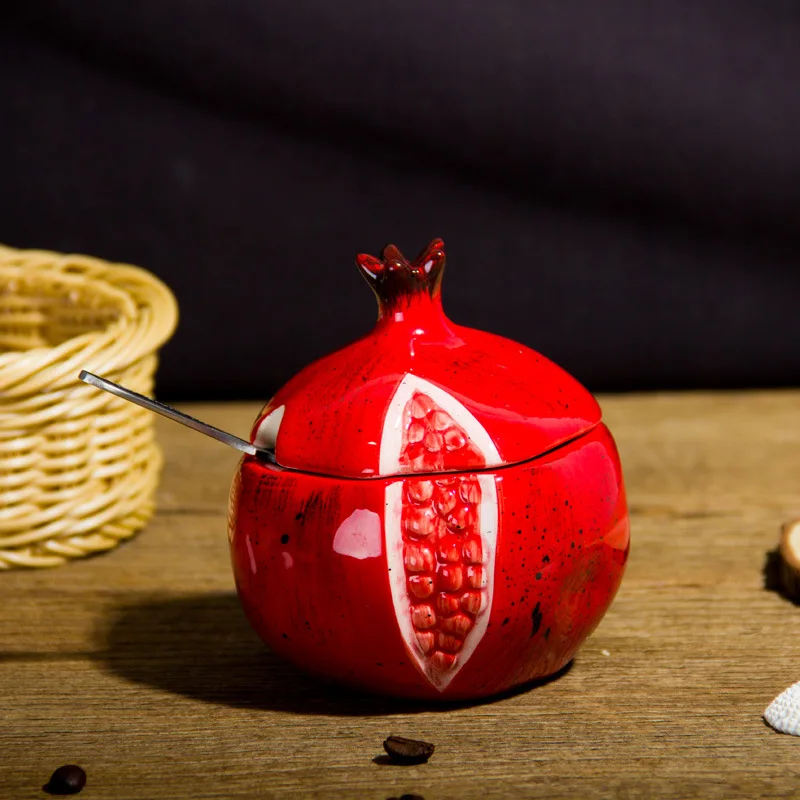 МНЛЗ новинка может кухонные принадлежности сахар горшок соль красный гранат