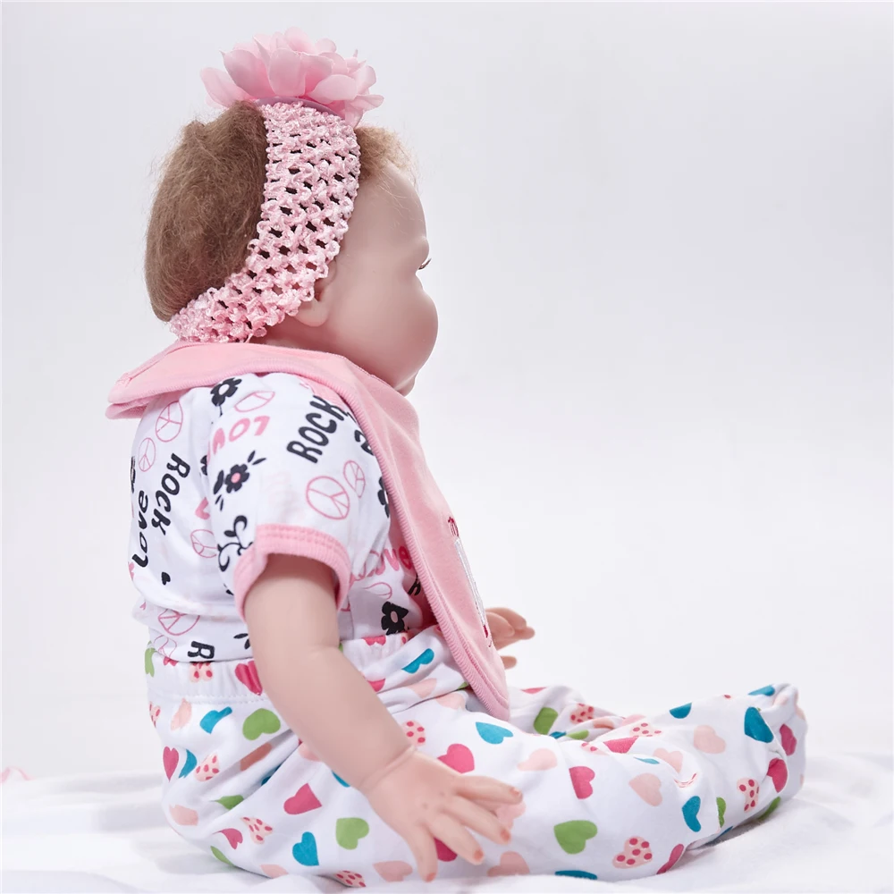 22 дюйма Реалистичная кукла Новорожденный как настоящие ручной работы винил