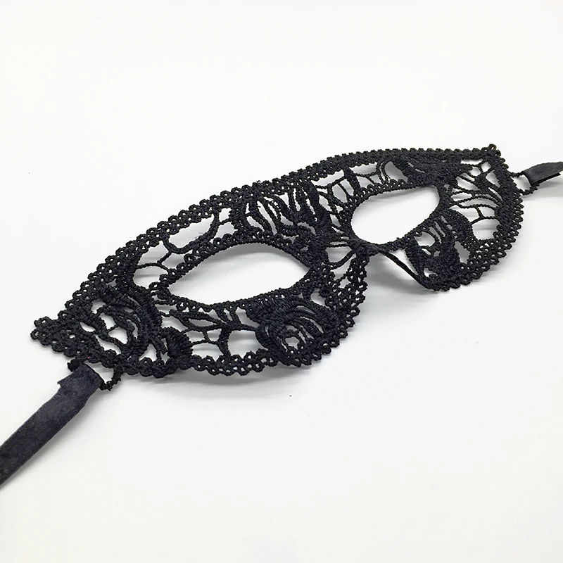 Высококачественная Сексуальная Черная кружевная маска полые глаза фотография