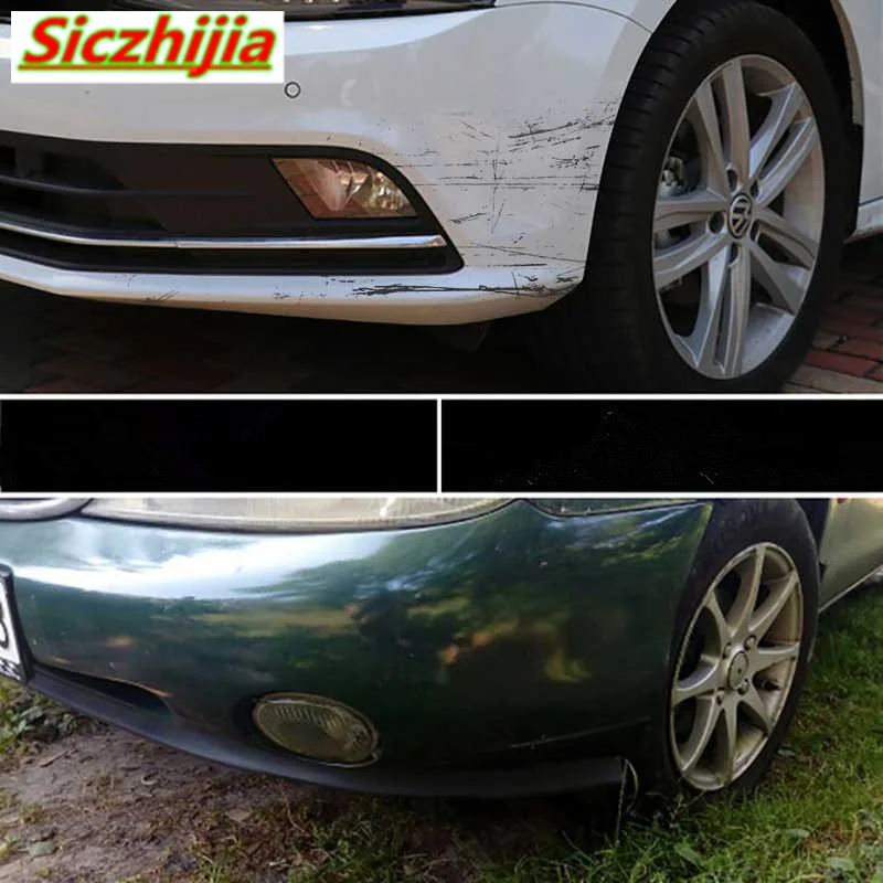 Черный мягкий автомобильный резиновый бампер из углеродного волокна передняя