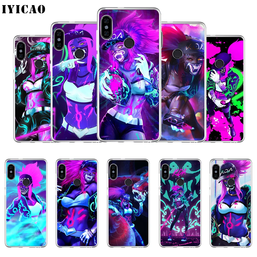 Мягкий силиконовый чехол для телефона IYICAO Akali League of Legends Xiaomi Mi 9 8 SE 6 A1 A2 Lite F1 MIX2S MIX3