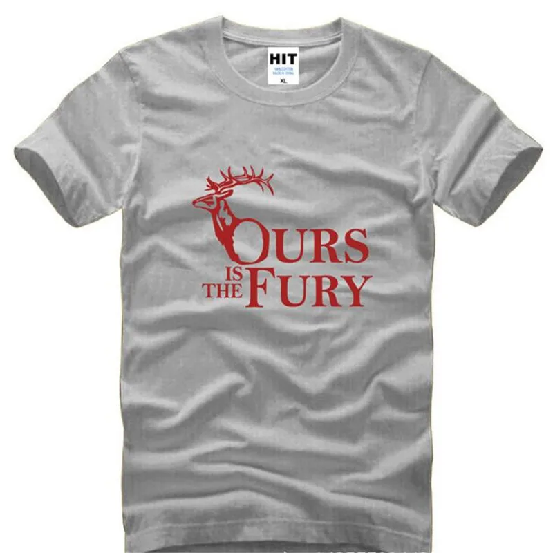 Мужская футболка с принтом House Baratheon Ours Is The Fury новая летняя Стильная хлопковая